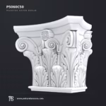 Çift Volütlü ve Akantus Motifli Poliüretan Pilaster Sütun Başlığı P5060C50