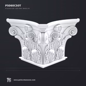 Poliüretan Klasik Korint Tarzı Pilaster Sütun Başlığı 68x136 cm