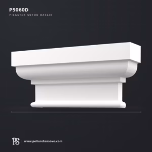 Poliüretan Neoklasik Sütun Başlığı Süsleme Modeli 19x84 cm