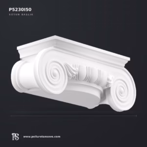 Poliüretan Klasik Yarım İyon Sütun Başlığı P5230I50