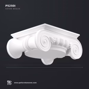 Poliüretan İyon Tarzı Klasik Sütun Başlığı P5250I (85x85 cm)
