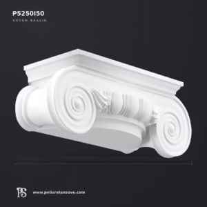 Poliüretan İyonik Dekoratif Sütun Başlığı 425x850x692 mm