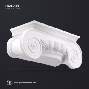 İyon Düzeni Poliüretan Yarım Sütun Başlığı P5260I50 35x93 cm