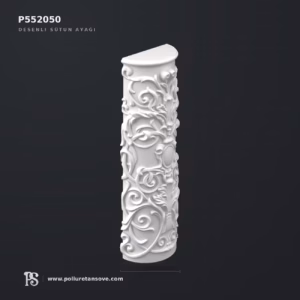 Poliüretan Kabartmalı Yarım Sütun Ayağı 24x69 cm P552050