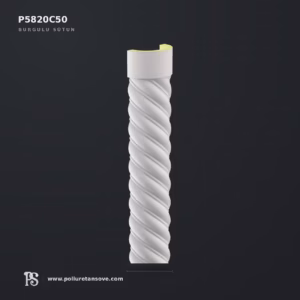 Poliüretan Sarmal Yarım Sütun Gövdesi 10x20 cm 260 cm Dekoratif Profil