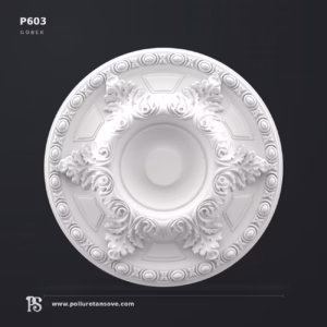 Geleneksel Motifli Poliüretan Tavan Göbeği Rozeti P603
