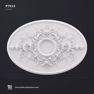 P7513 Poliüretan Oval Klasik Tavan Göbeği