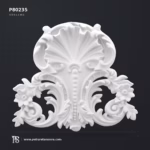 Poliüretan Dekoratif İstiridye Motifli Aplik 27×31 cm