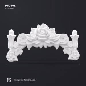 P8040L İhtişamlı Poliüretan Duvar ve Kapı Tacı Motif Modeli 32x60 cm