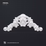 P8046L Klasik Kavisli Poliüretan Kapı Tacı ve Süsleme Alınlığı 27×60.4 cm