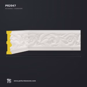 Klasik Motifli Poliüretan Duvar Bordürü (20x85 mm)