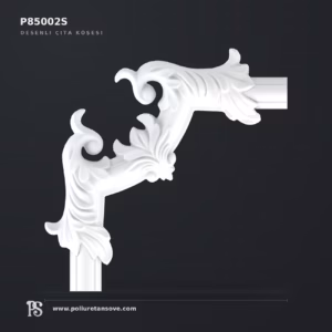 18x18 cm P85002S Kabartma Motifli Poliüretan Çıta Köşe Süsü