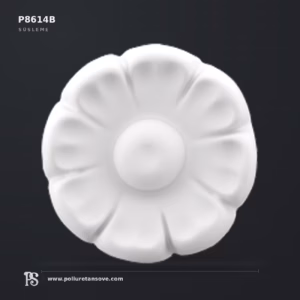 Poliüretan Çiçek Motifi ve Rozet P8614B