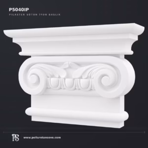 İyon Düzen Poliüretan Pilaster Sütun Başlığı 145x595x408 mm