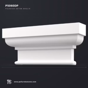 Poliüretan Neoklasik Sütun Başlığı Süsleme Modeli 19x84 cm