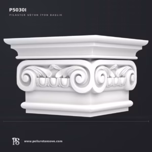 Poliüretan 42x42x29 cm İyon Başlıklı Pilaster Sütun