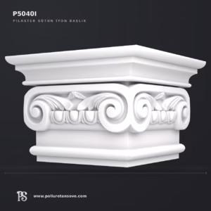 Poliüretan 60x60x41 cm İyon Başlıklı Pilaster Sütun