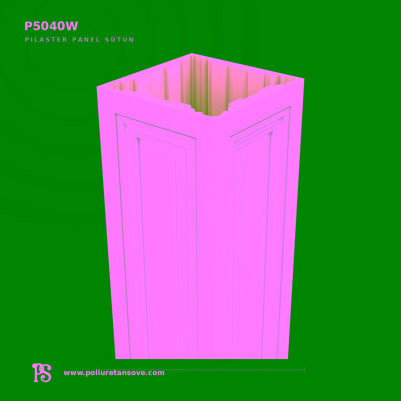40x40x240 cm Pilaster Sütun Poliüretan dekorasyon ürünü